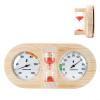 HavenDomicile Elegant Wooden Sauna Thermometer Hygrometer, With 15-Minute Sand Timer, For Durable Pine Wood Construction For Sauna, Bathroom, Caf Or Room Climate Monitoring(Red) view 1