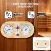 HavenDomicile Elegant Wooden Sauna Thermometer Hygrometer, With 15-Minute Sand Timer, For Durable Pine Wood Construction For Sauna, Bathroom, Caf Or Room Climate Monitoring(Red) view 3
