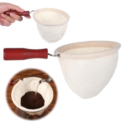 XLIUAX Cloth Coffee Strainer Reusable Colador De Cafe De with Wooden Handle
