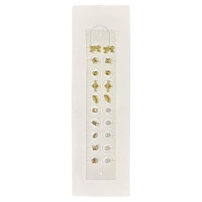 SQOYEI 20 Pcs Fashion Ear Seeds Acupuncture Kit no Drilling Required, Invisible Clear Sticker Calm Pops Ear Seeds Alleviate Insomnia(Gold A)