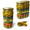 Anjoman 3x Jar Premium Pickled Baby Cucumbers 660g | Extra Crunchy, Tangy Gherkins in Brine | Traditionally Pickled Cornichons Burgers, Sandwiches, & Charcuterie Boards Pickled Cucumbers 3x(660g) view 1