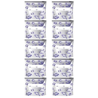 10 Thicken Leak Proof Snack Bags Resealable Aluminum Foil Pouches Refrigerator Freezer Meal Prep Travel Resealable Storage Bags