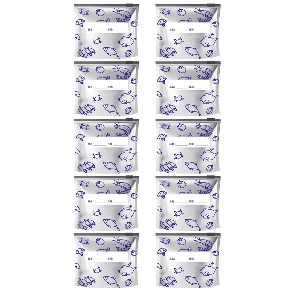 10 Thicken Leak Proof Snack Bags Resealable Aluminum Foil Pouches Refrigerator Freezer Meal Prep Travel Resealable Storage Bags