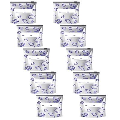 10 Thicken Leak Proof Snack Bags Resealable Aluminum Foil Pouches Refrigerator Freezer Meal Prep Travel Resealable Storage Bags