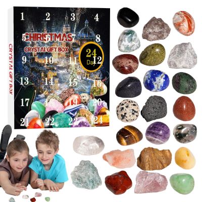 Christmas Calendar Stones Colorful Countdown 24 Days Collection