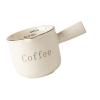 Compact Ceramic Creamer Silver Accent Border Accuracy Pouring Stream for Coffee Sauce Serving Cookware Worktop Deck Addition Creamer view 1
