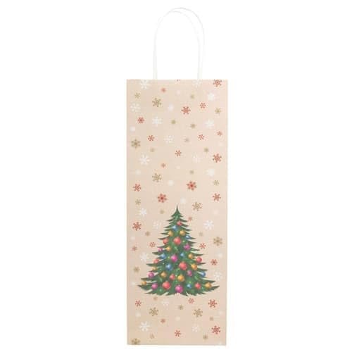 Idena Bottle Bag Christmas Tree 12 x 9 x 36 cm (1 Piece)