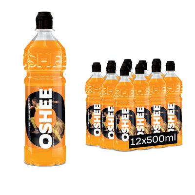 Oshee Isotonic Orange Flavour Drink 500ml (Pack of 12), Isotonic Beverage Designed to Help Replenish Fluids and Maintain Hydration