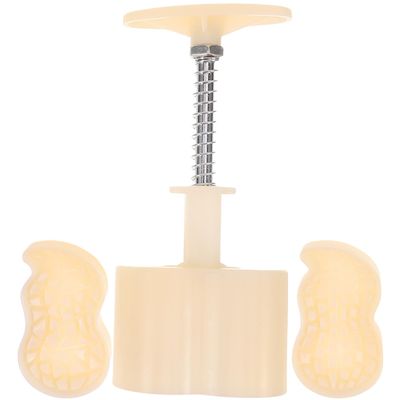 HOLIDYOYO Moon Cake Mold with Wear Resistance and Convenient to Clean Peanut Shaped Baking Tool Made of Sturdy Plastic Suitable for Creative Chinese Style Pastry Baking