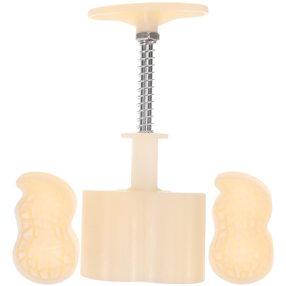 HOLIDYOYO Moon Cake Mold with Wear Resistance and Convenient to Clean Peanut Shaped Baking Tool Made of Sturdy Plastic Suitable for Creative Chinese Style Pastry Baking