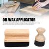 BAFOVY 2PCS Cutting Board Oil Applicator, Beech Wood, Non Slip Grip, Durable Oil Wax Applicator Set for Butcher Block and Countertops view 2