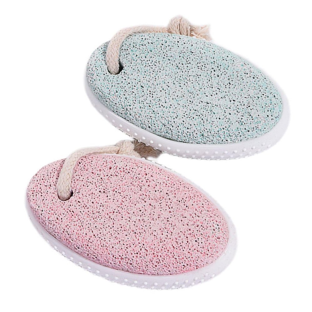 PRETYZOOM 2pcs Foot Pumice Stone Scrubber Set Natural Dead Skin Callus Remover Oval-Shaped Lightweight Volcanic Stone for Pedicure and Feet Care