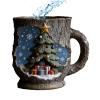Christmas Coffee Set - Stylish and comfortable Christmas bark texture set that brings a warm seasonal vibe with every sip | perfect for domes use
