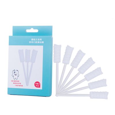 VICASKY 10pcs Gauze Mouth Swab for Care Cleaning Suitable for Teeth Care and Dental Brushes for Newborn Mouth Cleaner