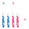 2 Pcs Travel Toothbrush, Portable Soft Toothbrush, Small Foldable Travel Toothbrushes Set for Camping Hiking (Pink, Blue) view 1