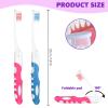 2 Pcs Travel Toothbrush, Portable Soft Toothbrush, Small Foldable Travel Toothbrushes Set for Camping Hiking (Pink, Blue) view 2
