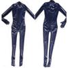 Women's Patent Leather PVC Sexy Casual Zipper Long Sleeve Tight Fit Shaping Bodysuit DS Nightclub Stage Costume,Black,4XL view 2
