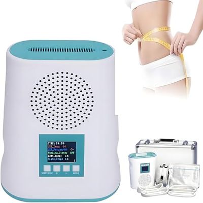 Cryolipolysis Machine 90W, High Power Fat Freezing Device with 360 Vacuum for Clinics & Home Use, Effective for Stomach, Thighs, and Arms