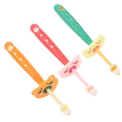 OATIPHO 3pcs Boys and Girls Manual Toothbrush for Toddlers Age Soft Bristles Designed for Boy Girl's Oral Care Random Color