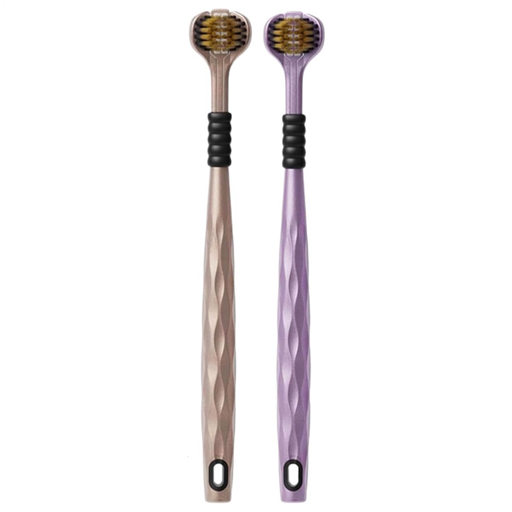 3 Sided Toothbrush - Efficient 3 Sided Toothbrush 360 Degree - Brush with Soft Bristle for Daily Hygiene Home Bathroom Toddler Kids Cleaning Travel