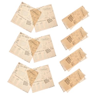 Amosfun 100 Sheets Chicken Wrappers Greaseproof Food Wrapping Paper Baking Paper for Sandwich Wrapping