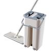 HOLIDYOYO Non Hand Washing Flat Mop with Bucket Abs Stainless Steel Cleaning Accessories Strong Adsorption Push Mop for Home Floor Corner Window Ceiling Cleaning Space-saving Household Tool view 1