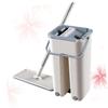 HOLIDYOYO Non Hand Washing Flat Mop with Bucket Abs Stainless Steel Cleaning Accessories Strong Adsorption Push Mop for Home Floor Corner Window Ceiling Cleaning Space-saving Household Tool view 3