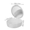 BCOATH Denture Storage Case and False Teeth Box Small Plastic Container with Lid for Travel and Soaking Oral Care Bath White view 2