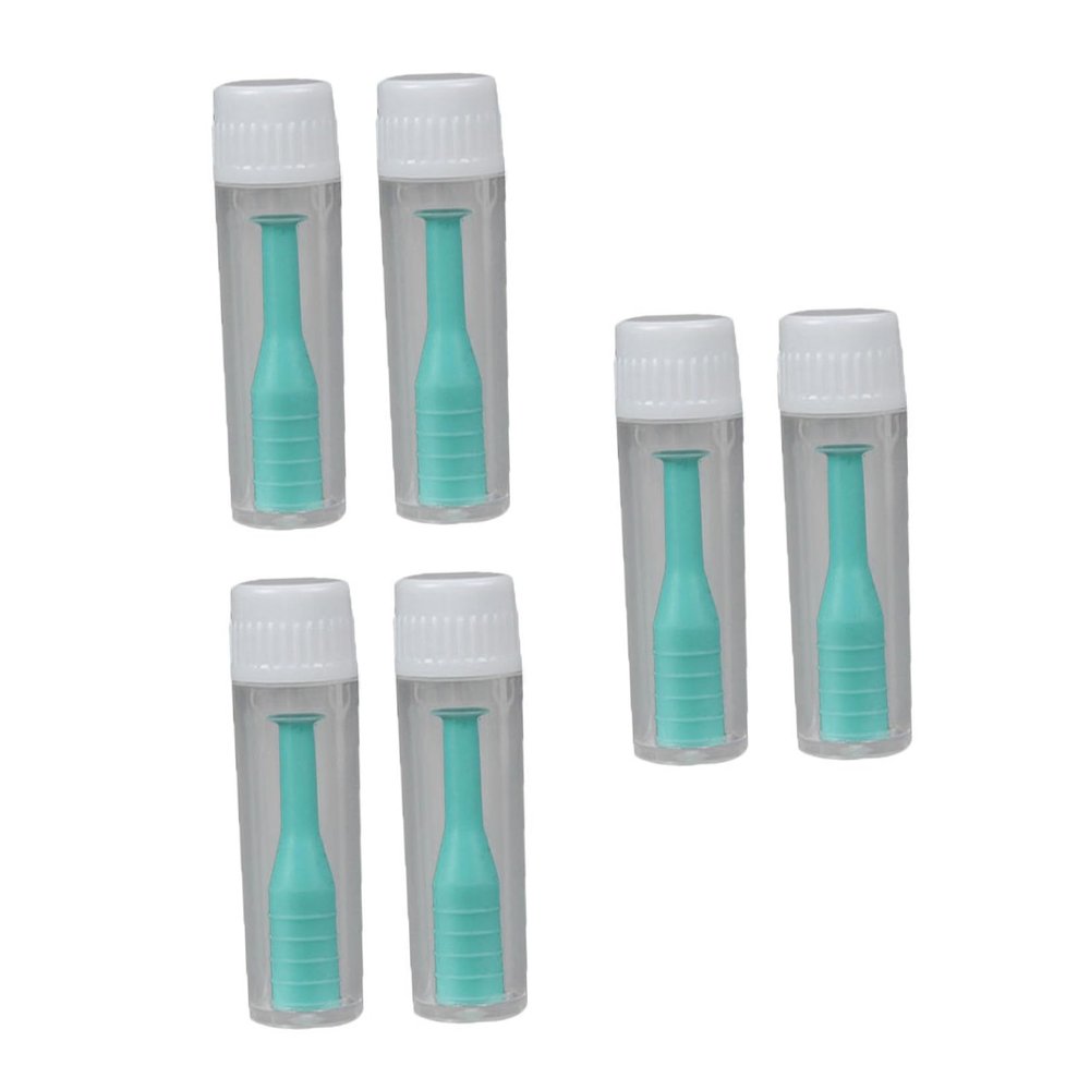 Baluue 6pcs Suction Stick and Inserter Remover with Portable Bottle for Contact Handling Lightweight Eye Care Tool for Travel and Daily Use Green