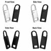 12 Pcs Metal Spare Zipper Pulls Replacement, Detachable Universal Zip Pull Tabs in Black & Silver, Zip Repair for Clothes Jeans Luggage Suitcases Bags Handbags DIY Crafts view 4