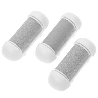 Cabilock 3pcs Foot File Replacement Roller Heads Coarse Pedicure Tool Refills White for Hard Skin Removal and Callus Care Foot Care Accessories at Home or Salon Use