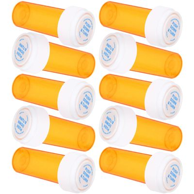 YARNOW 12Pcs Transparent Medicine Organizer Bottles Small Portable Pills Carrier for Travel Daily Storage with Dual-use Caps for Convenient Medication Management