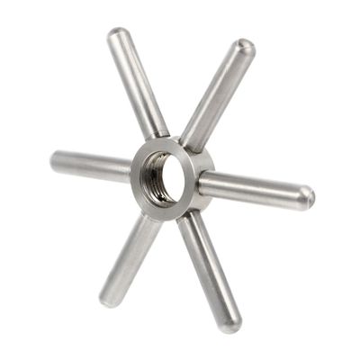 IWOWHERO Stainless Steel Cup Rinser Head for Coffee Shop, Cup Rinser Part Professional Glass Washer Fitting, Easy to Clean, Easy to Disassemble, Snowflake Shape, Silver