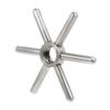 IWOWHERO Stainless Steel Cup Rinser Head for Coffee Shop, Cup Rinser Part Professional Glass Washer Fitting, Easy to Clean, Easy to Disassemble, Snowflake Shape, Silver view 1