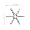 IWOWHERO Stainless Steel Cup Rinser Head for Coffee Shop, Cup Rinser Part Professional Glass Washer Fitting, Easy to Clean, Easy to Disassemble, Snowflake Shape, Silver view 2