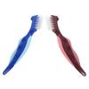 ibasenice 2Pcs Double-Sided Denture Brush for Cleaning False Teeth and Retainers Ergonomic Handle with Fine Bristles Portable Oral Care Tool for Seniors and Practical Dental Hygiene Supply view 1