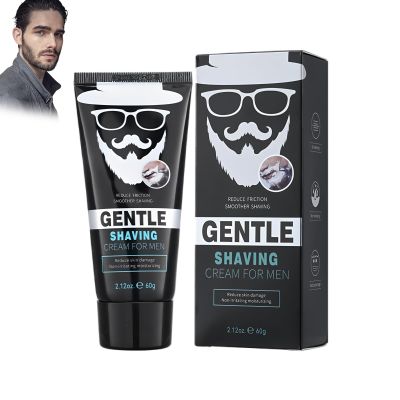 Men's Shaving Gel Transparent 60 g, Moisturising Shave Cream, for a Gentle and Thorough Shave, Smooth Glide & Moisture After Shaving, Ideal for Daily and Travel Use