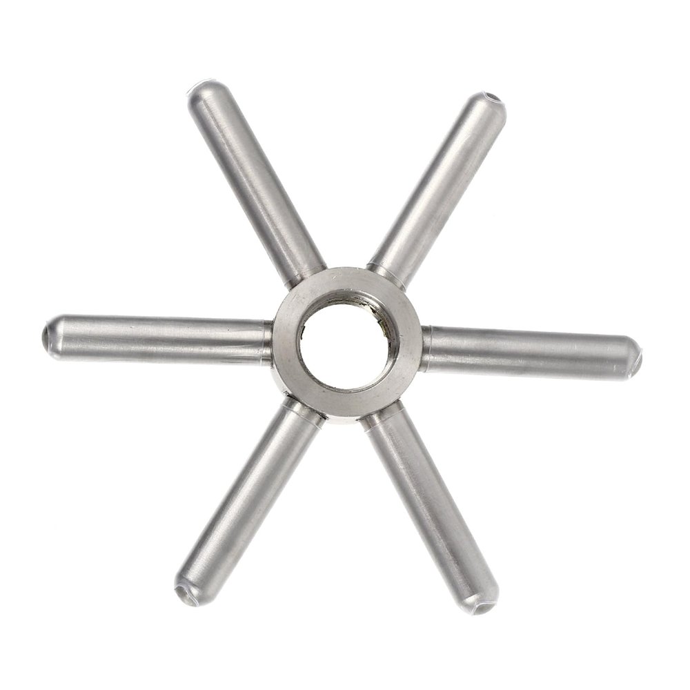 DIKACA Stainless Steel Bar Glass Rinser Head with Star-shaped Multi-angle Water Discharge and Easy Disassembly for Household and Restaurant Tea Cup and Milk Cup Cleaning