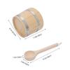 BESPORTBLE Wood Sauna Bucket and Ladle Wooden Water Scoop for Bath and Steam Rooms Spacious Capacity Versatile Sauna Accessories for Home Spa and Shower Use view 2