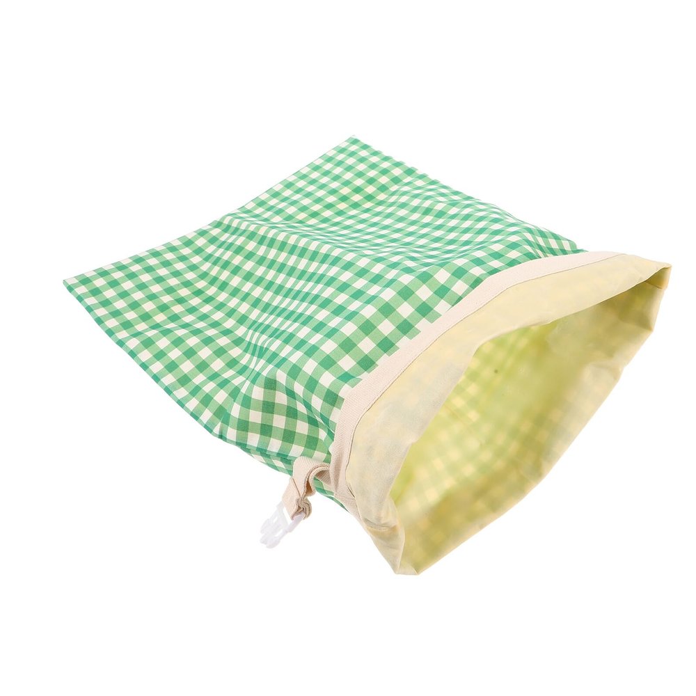 Amosfun Reusable Cotton Beeswax Bread Bag for Baked Treats and Rolls with Double-layer Design and Natural Preservation Feature for Kitchen Organization and Baking