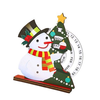 XAGMODSHN Modern Wooden Arrival Calendar Artisanal Christmas Deck Toss Number Hurdles Celebratory Interior Decoration Christmas Clock Calendar