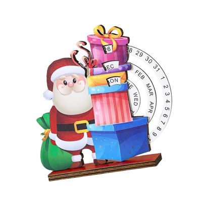 XAGMODSHN Modern Wooden Arrival Calendar Artisanal Christmas Deck Toss Number Hurdles Celebratory Interior Decoration Christmas Clock Calendar