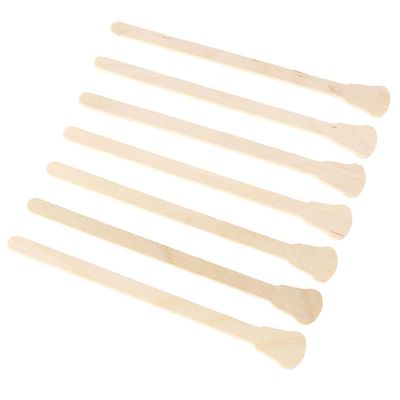 Alipis 100pcs Hair Removal Stick Wooden Waxing Spatulas for Waxing Disposable Eyebrow Spatulas Wax for Professional Use