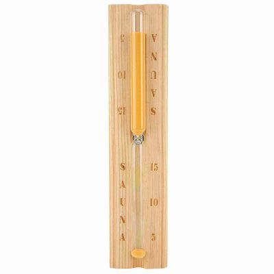 Adfaga Sauna Hourglass Sand Timer Countdown Clock Solid Wood Glass 15 Minutes Timing Hourglass for Sauna Room Home Office Restaurant Decor