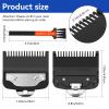 Replacement for 1/2 Wahl Clipper Guards Set, 1/16" 1.5mm Metal Hair Clipper Guards Set for Professional Stylists and Barbers, 2 Pack 1/2 Wahl Clipper Guards and Brush view 4