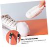 BIUDECO Multi-function Shoe Cleaning Brush with Three-sided Polishing Head and Curved Long Handle White Bristle Tool for Sneakers Boots Clothes Lightweight and Portable for Travel view 3