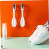 BIUDECO Multi-function Shoe Cleaning Brush with Three-sided Polishing Head and Curved Long Handle White Bristle Tool for Sneakers Boots Clothes Lightweight and Portable for Travel view 4