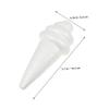 JEWEDECO 7pcs Polystyrene Craft Foam Ice Cream Cones and White Balls for DIY Wedding Decorations Christmas Craft Supplies Modeling Foam Shapes for Arts and Projects view 2