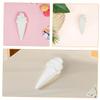 JEWEDECO 7pcs Polystyrene Craft Foam Ice Cream Cones and White Balls for DIY Wedding Decorations Christmas Craft Supplies Modeling Foam Shapes for Arts and Projects view 3