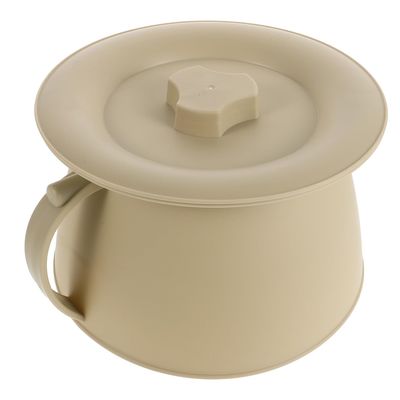 FreshCart Basics Thickened Portable Chamber Pot with Lid Odor-Resistant Collection Basin for Adults and Yellow Spittoon for Home Travel Elderly Use Comfortable Smooth Edges